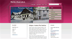 Desktop Screenshot of hotelpila.cz